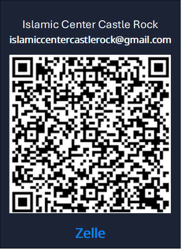 Zelle QR code for Islamic Center Castle Rock — islamiccentercastlerock@gmail.com